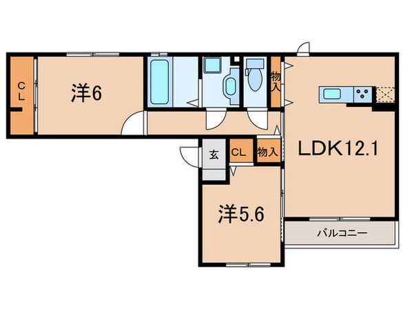 セジュール魚崎の物件間取画像